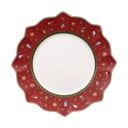 Sarkans porcelāna šķīvis ar Ziemassvētku motīvu Villeroy & Boch, ø 28 cm