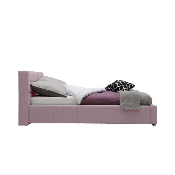 Gaiši rozā divguļamā gulta Mazzini Beds Reve, 140 x 200 cm-image-2