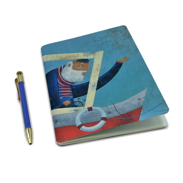 A5 izmēra klade ar pildspalvu 96 lappuses Sailor Man – Kartos
