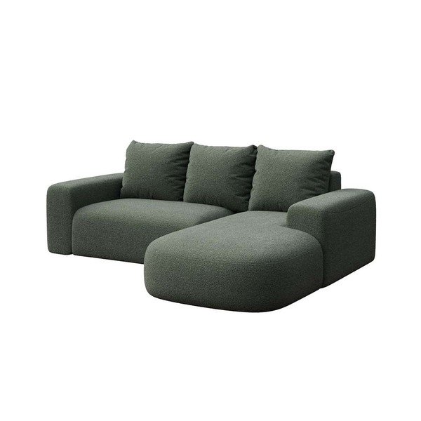 Zaļš stūra dīvāns no buklē auduma (ar labo stūri/ar zvilni) Monce – Rodier-image-2
