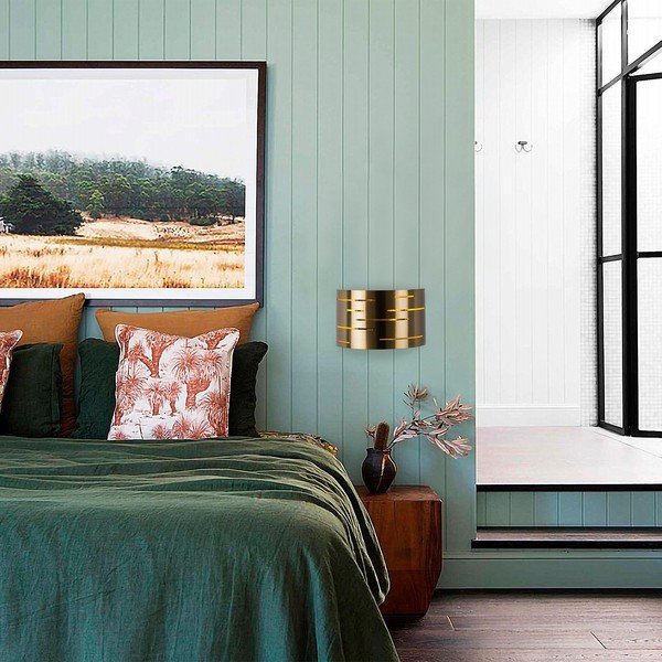 Zelta krāsas sienas lampa – Opviq lights-image-1