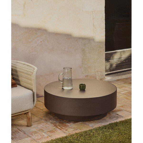Betona apaļš dārza kafijas galdiņš ø 60 cm Garbet – Kave Home-image-1