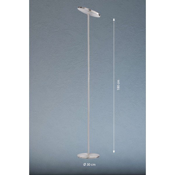 Sudraba krāsas LED stāvlampa (augstums 180 cm) Fabi – Fischer & Honsel-image-1
