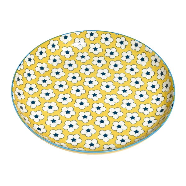 Maxwell & Williams Cotton Bud dzeltens porcelāna šķīvis, ⌀ 9,5 cm