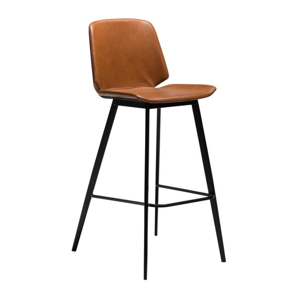 Konjaka brūns eko ādas bāra krēsls DAN-FORM Denmark Swing, augstums 105 cm