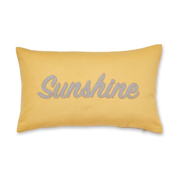 Dzeltens kokvilnas dekoratīvais spilvens Cooksmart ® Sunshine, 30 x 50 cm