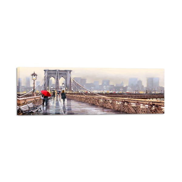 Styler Canvas Watercolor New York Bridge, 45 x 140 cm