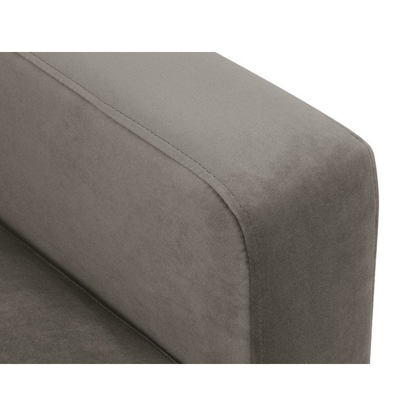 Pelēks samta dīvāns Kooko Home Harmony, 220 cm-image-1