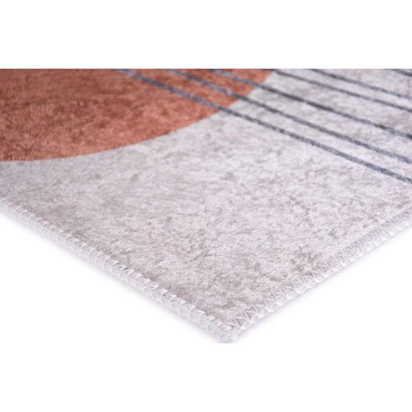 Oranžs/krēmkrāsas mazgājams paklājs 120x160 cm – Vitaus-image-2