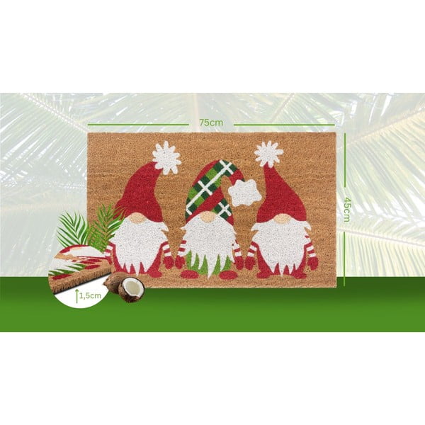 Kokosšķiedras kājslauķis ar Ziemassvētku motīvu 45x75 cm – Hanse Home-image-4