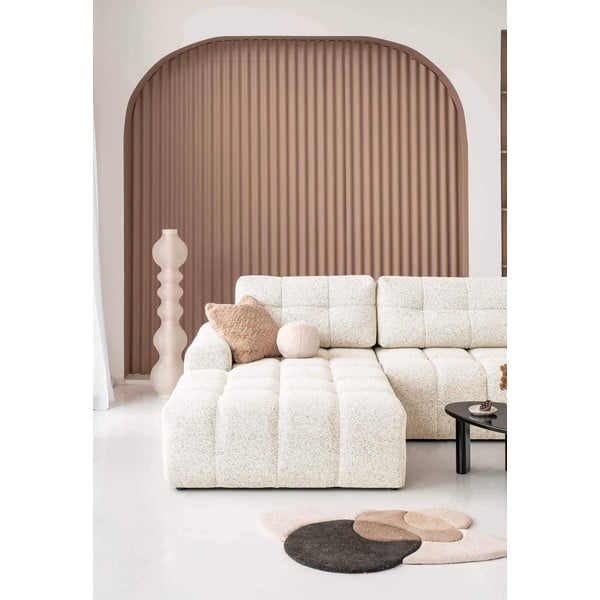Krēmkrāsas salokāms modulārais stūra dīvāns ar uzglabāšanas vietu (ar kreiso stūri) Lulu – Miuform-image-4