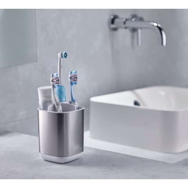 Nerūsējošā tērauda zobu birstes turētājs Joseph Joseph EasyStore-image-1