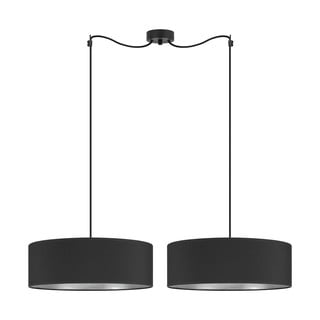 Melna divviru griestu lampa ar sudraba detaļām Sotto Luce Tres XL, ⌀ 45 cm
