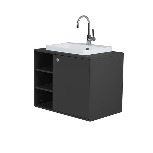 Tumši pelēks skapītis zem izlietnes 80x62 cm Color Bath – Tom Tailor-image-1