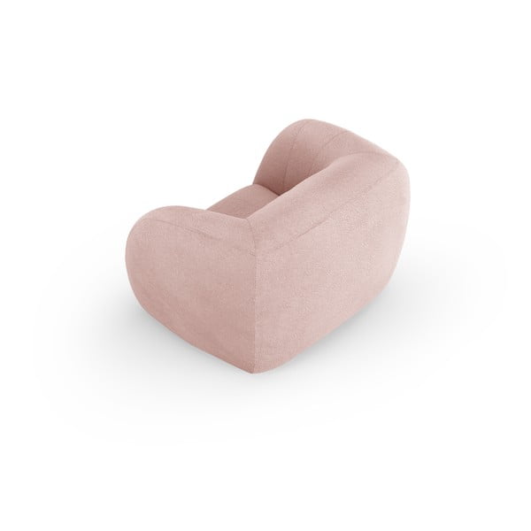 Gaiši rozā atpūtas krēsls no buklē auduma Essen – Cosmopolitan Design-image-3
