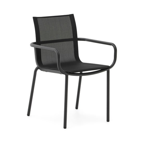 Melns metāla dārza krēsls Galdana – Kave Home
