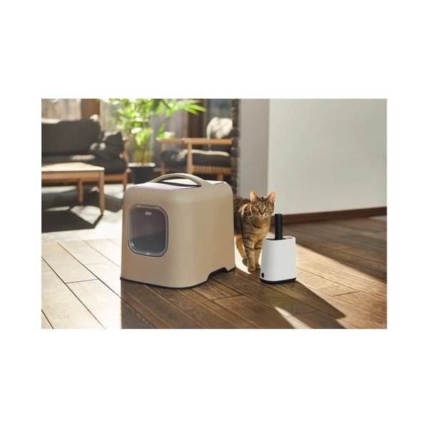 Bēšs kaķu tualetes un lāpstiņas komplekts Biala – Rotho-image-3