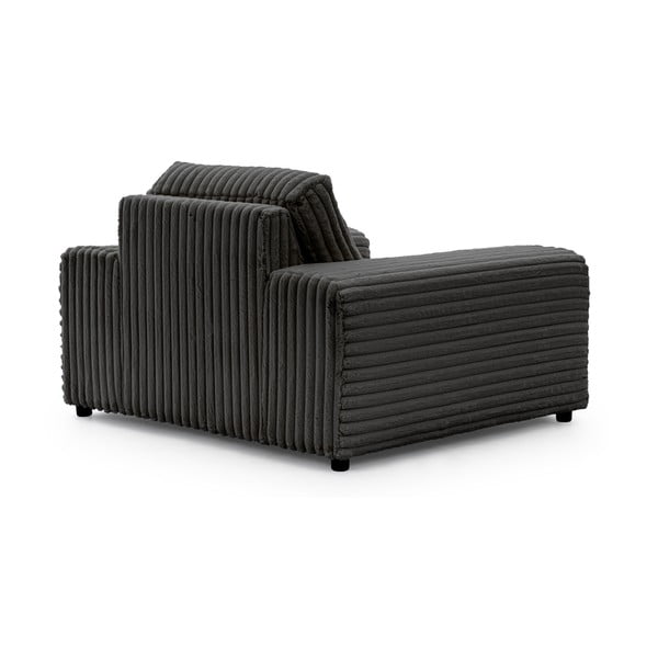 Tumši pelēks velveta atpūtas krēsls Justin – Ropez-image-3