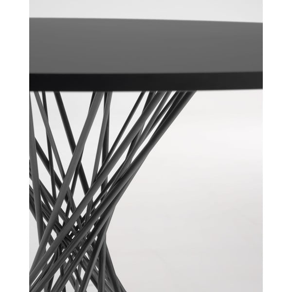 Melns apaļš ēdamgalds ar melnu galda virsmu ø 120 cm Niut – Kave Home-image-2