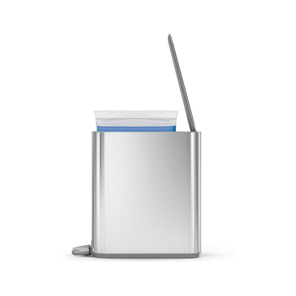 Matētas sudraba krāsas tērauda atkritumu tvertne ar pedāli 5 l – simplehuman-image-3