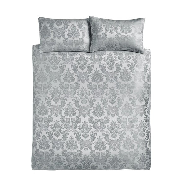 Pelēka divguļamā damasta gultas veļa 230x220 cm Damask Jacquard – Catherine Lansfield
