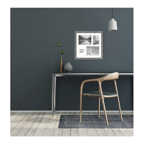 Pelēks rāmis 4 fotogrāfijām Styler Yellowstone, 39 x 39 cm-image-1