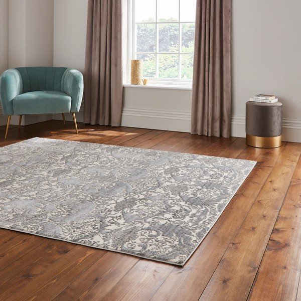 Pelēks/krēmkrāsas paklājs 160x235 cm Imperial Grey – Think Rugs-image-2