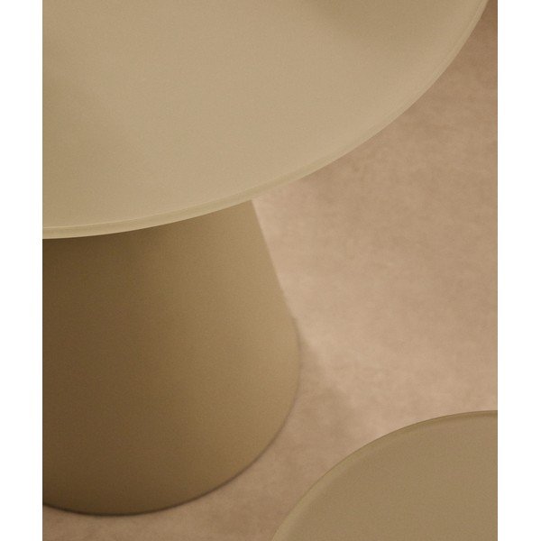 Apaļš sānu galdiņš ar stikla galda virsmu ø 50 cm Wilshire – Kave Home-image-2