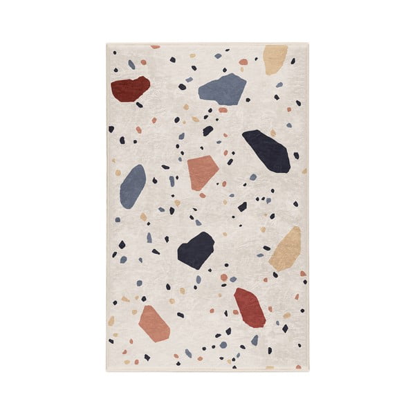 Krēmkrāsas mazgājams paklājs 80x150 cm Cracked Terrazzo – Mila Home