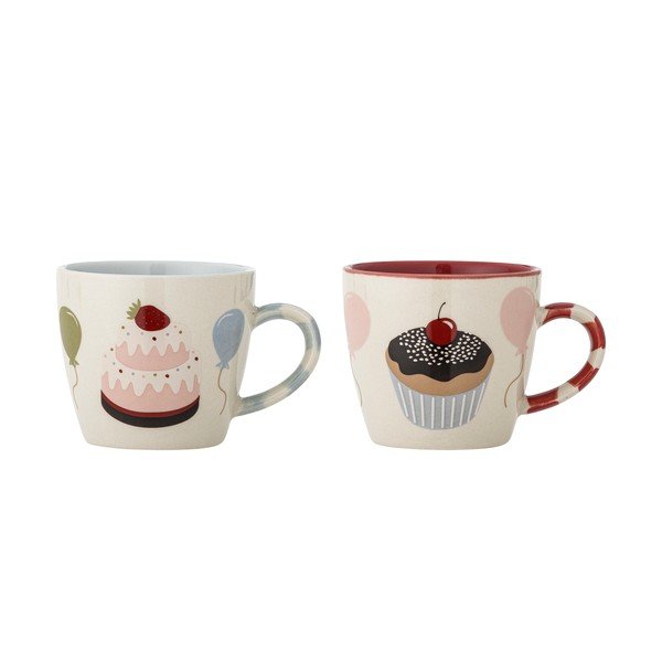 Krēmkrāsas akmensmasas bērnu krūzes (2 gab.) 200 ml Darby – Bloomingville Mini
