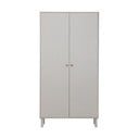 Gaiši pelēks priedes masīvkoka drēbju skapis 100x195 cm Madu – WOOOD