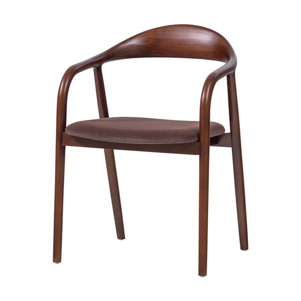 Brūns dižskābarža masīvkoka pusdienu krēsls ar roku balstiem Bran – WOOOD