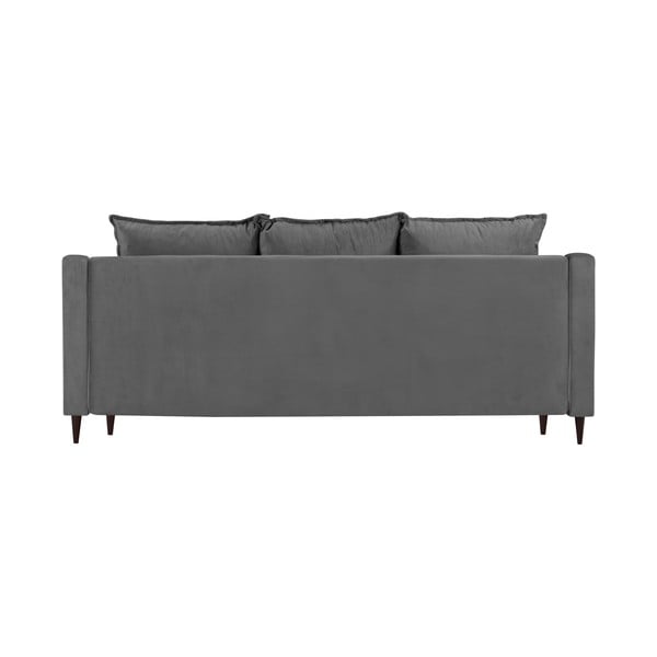 Pelēks samta izvelkamais dīvāns ar veļas kasti Mazzini Sofas Freesia, 215 cm-image-3