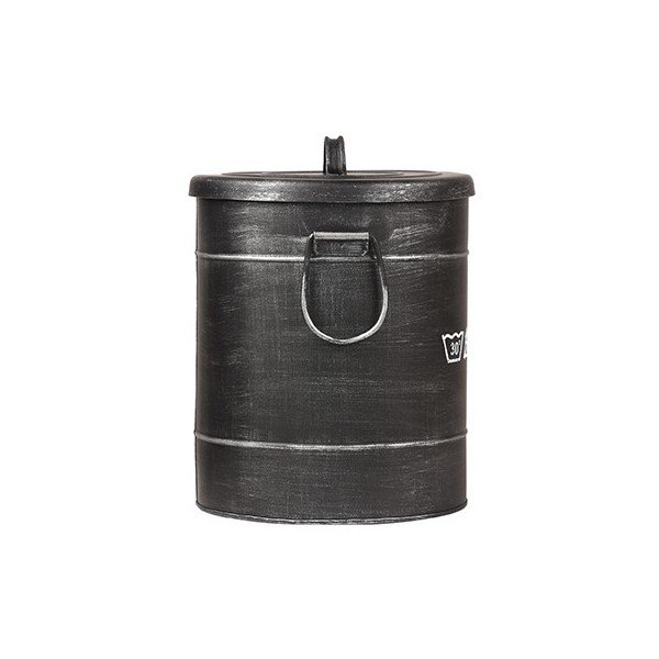 Melns metāla veļas grozs LABEL51, ⌀ 26 cm-image-2