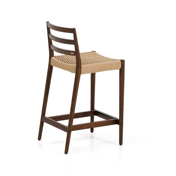 Brūns/dabīga toņa ozola masīvkoka bāra krēsls (sēdekļa augstums 65 cm) Analy – Kave Home-image-4