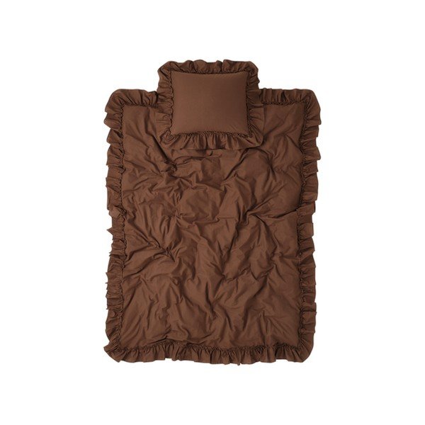 Brūna vienguļamā gultas veļa no organiskās kokvilnas  150x200 cm Juliette – Ellos Home