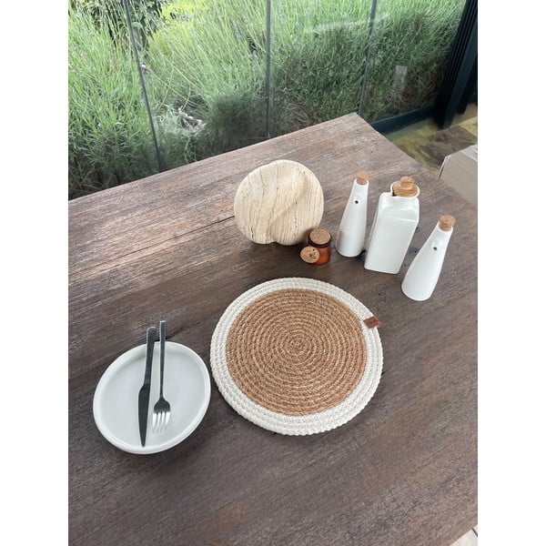 Džutas galda paliktnis ø 33 cm Wicker – Mila Home Luxury-image-2