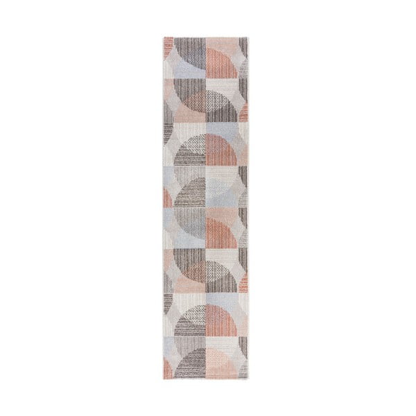 Pelēks un rozā paklājs Flair Rugs Centro, 60 x 230 cm