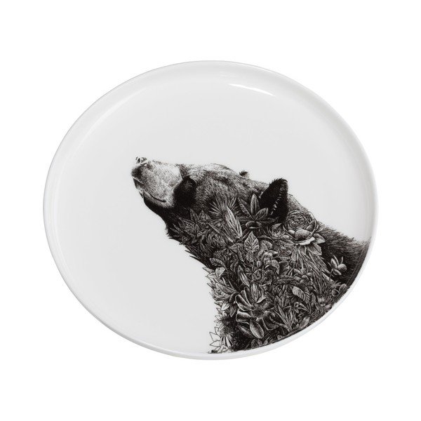 Maxwell & Williams Marini Ferlazzo Black Bear kaula porcelāna deserta šķīvis, ⌀ 20 cm