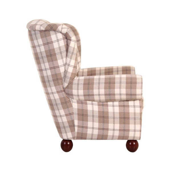 Brūns rūtains krēsls Max Winzer Monarch Chenille-image-2