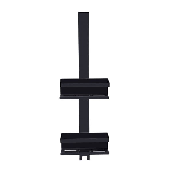 Melns nerūsējošā tērauda piekarināms vannas istabas plaukts Bribano – Wenko-image-2