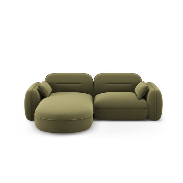 Zaļš samta stūra dīvāns (ar kreiso stūri) Audrey – Interieurs 86