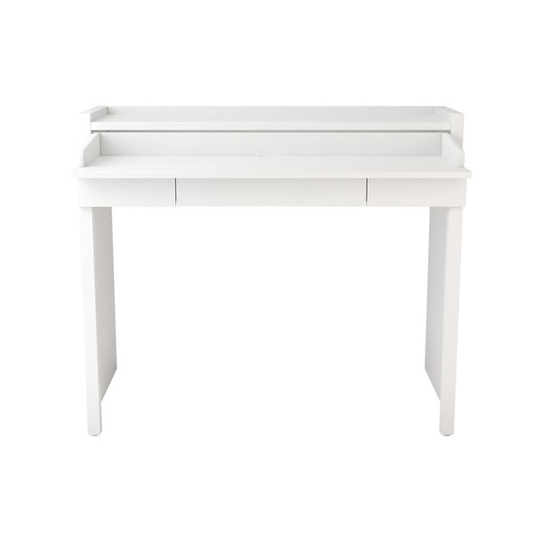 Darba galds ar baltu virsmu 36x110 cm Mel – Woodman