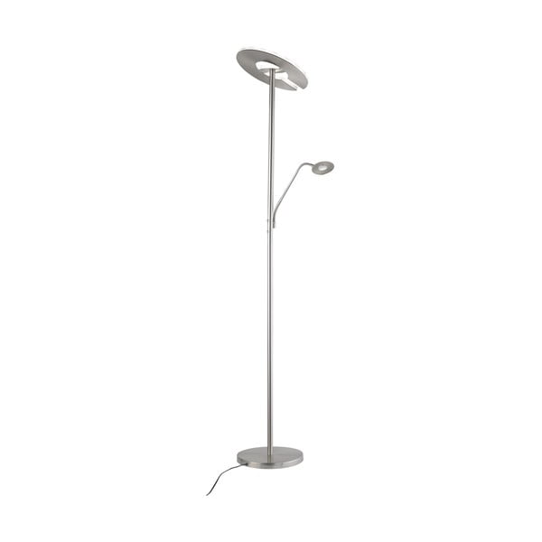 Sudraba krāsas LED stāvlampa ar regulējamu spilgtumu (augstums 180 cm) Dent – Fischer & Honsel