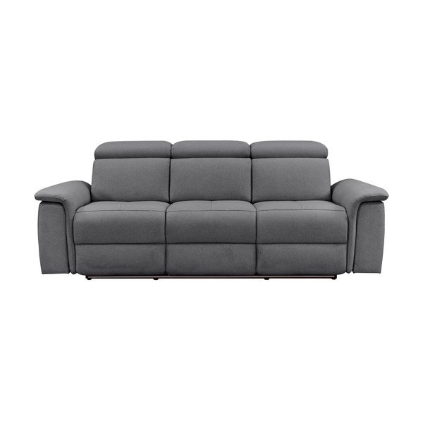 Pelēks ādas dīvāns 211 cm Pareli – Støraa