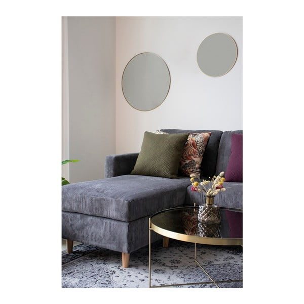 Apaļš sienas spogulis ar misiņa metāla rāmi House Nordic Jersey, ø 60 cm-image-3