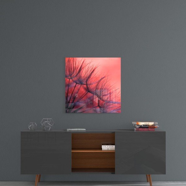 Stikla glezna Insigne Red Dandelion, 40 x 40 cm-image-1
