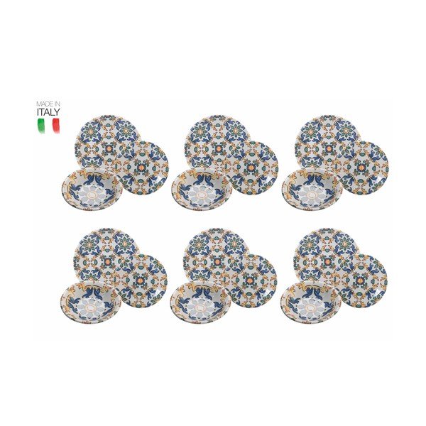 18 daļīgs keramikas šķīvju komplekts VDE Tivoli 1996 Palermo-image-2