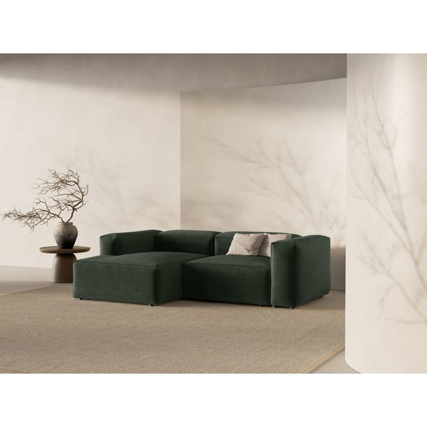 Zaļš stūra dīvāns (ar kreiso stūri/ar zvilni) Bergamo – Cosmopolitan Design-image-1