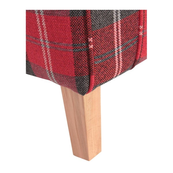 Sarkans rūtains atpūtas krēsls Max Winzer Lorris Vintage-image-4